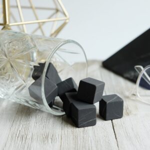 Shungite Beverage Water Purification Whiskey Stone Set 9 Unpolished Cubes 20x20mm Barware {russia} Absorbs Negative Energy, Purifying Stone Shungite Beverage Water Purification Whiskey Stone Set 9 Unpolished Cubes 20x20mm Barware {russia} Absorbs Negative Energy, Purifying Stone