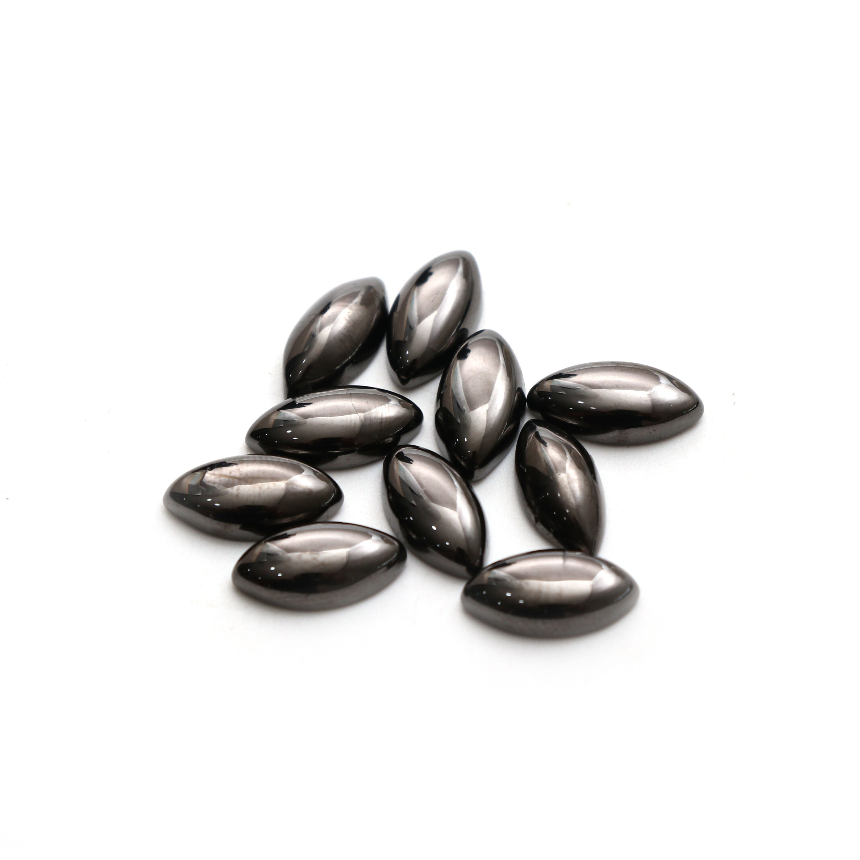 Clearance-natural Shungite Smooth Marquise Loose Gemstone, 10x20 Mm & 7x13.5 Mm, Shungite Marquise Jewelry Making Gemstone, Price Per Set
