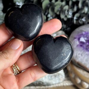 Shungite Heart, Emf Protection Stone Shungite Heart, Emf Protection Stone