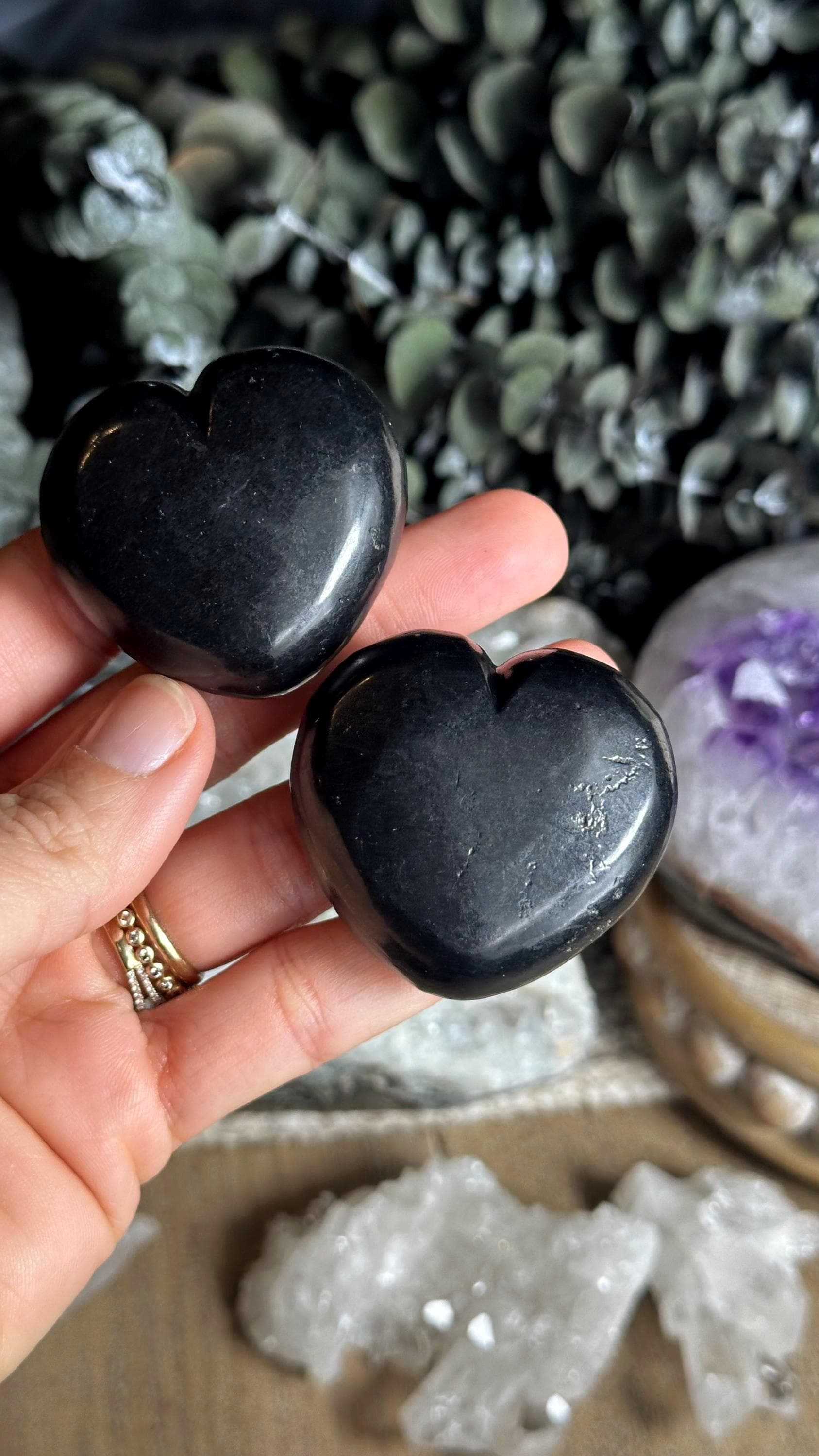 Shungite Heart, Emf Protection Stone Shungite Heart, Emf Protection Stone