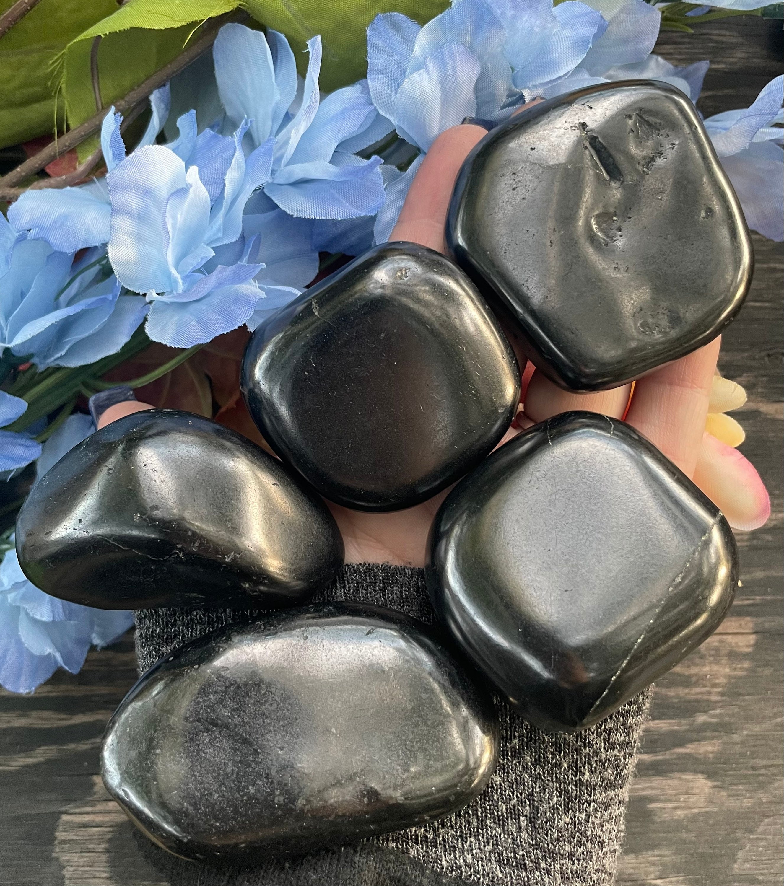 Shungite, Shungite Palm Stone, Qty. 1 Jumbo Palm Shungite, Shungite Palm Stone, Qty. 1 Jumbo Palm