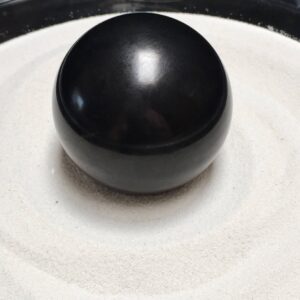 Polished Shungite Sphere - A Beautiful Ball Of Fullerenes! (6-1, 62mm) Polished Shungite Sphere - A Beautiful Ball Of Fullerenes! (6-1, 62mm)