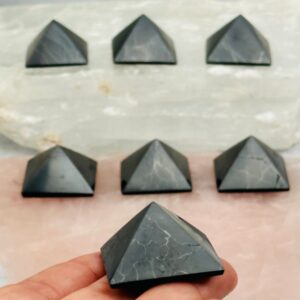 Shungite Pyramid Crystal EMF protection gemstone Shungite Pyramid Crystal EMF protection gemstone