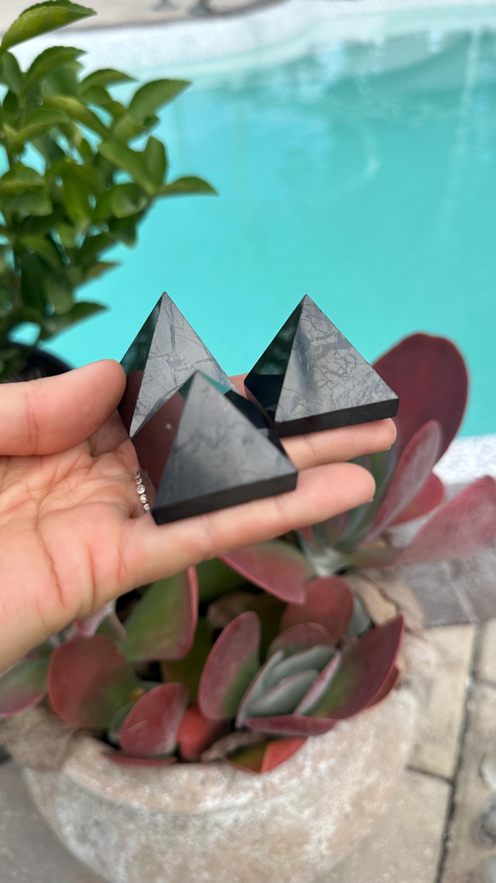 Shungite Pyramid, Shungite, Emf Protector, Crystals For Protection