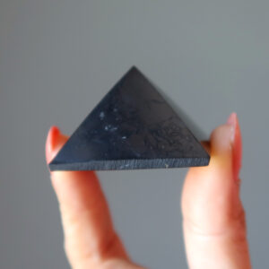 Shungite Pyramid Handsome Protector Shotgun Black Stone Shungite Pyramid Handsome Protector Shotgun Black Stone