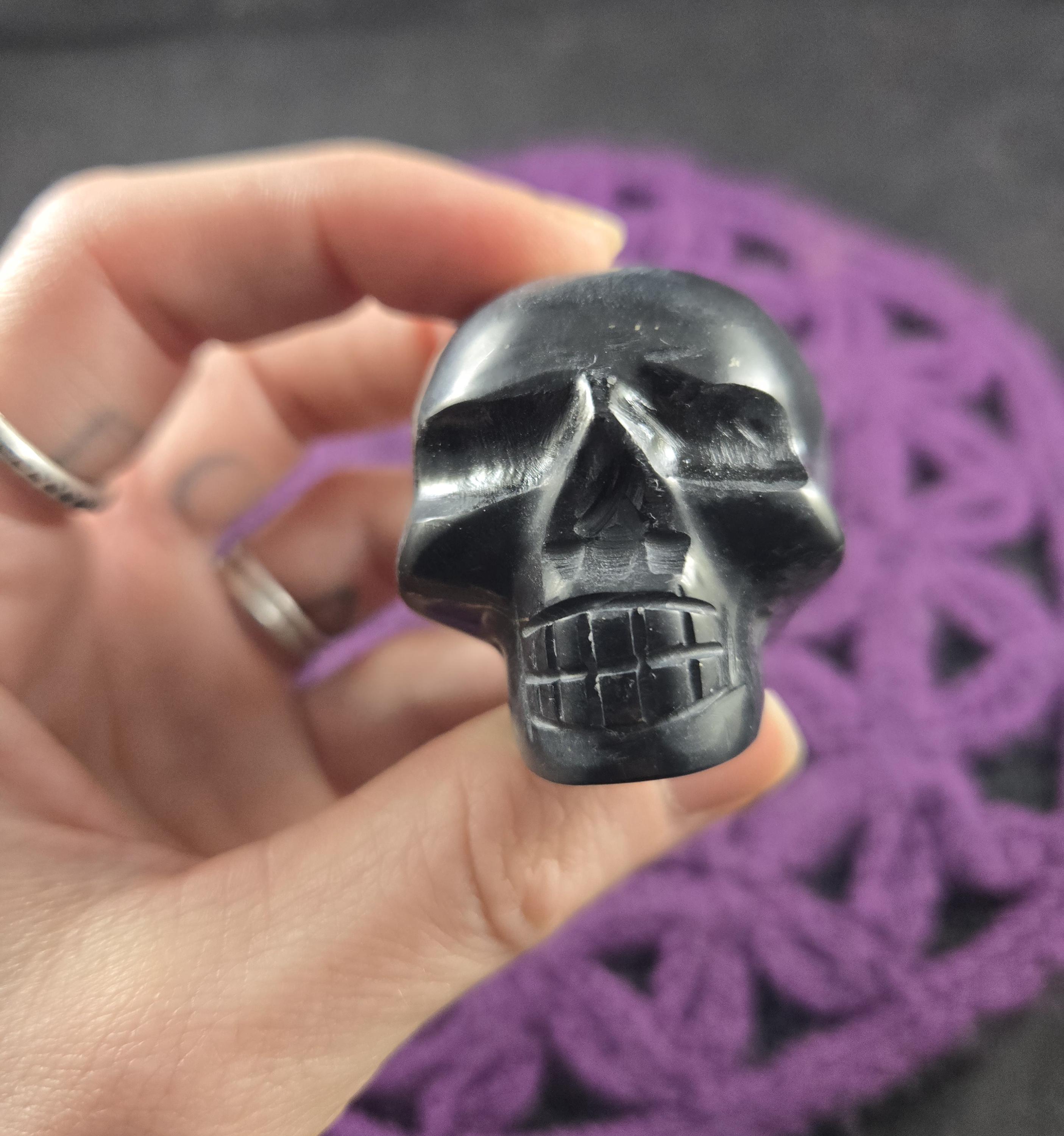 Shungite Skull Polished Crystal Stones Carved Black Russian Crystals Hand Carving Skulls Memento Mori Russia Shungite Skull Polished Crystal Stones Carved Black Russian Crystals Hand Carving Skulls Memento Mori Russia