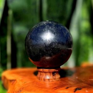 Shungite sphere w/ stand - for repelling EMF & negativity as well as detoxifying the body - Colombian Elite Shungite Shungite sphere w/ stand - for repelling EMF & negativity as well as detoxifying the body - Colombian Elite Shungite