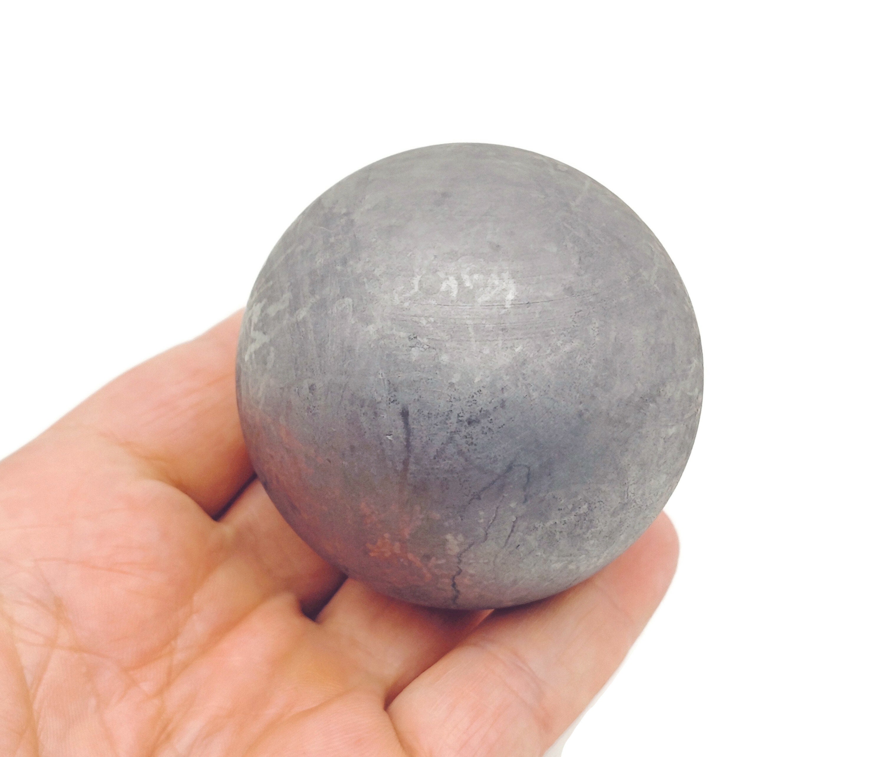 Shungite Sphere Stone A++ – Crystal Ball - Healing Crystal Stones – Crystal Décor – 55-60mm - Ra1424