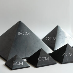 Xl-sm 6'' 3-15cm Polished Or Unpolished Shungite Pyramid {russia} 3cm, 4cm, 5cm, 6cm, 7cm, 10cm, 15cm Emf Protection, Absorbs Negativity