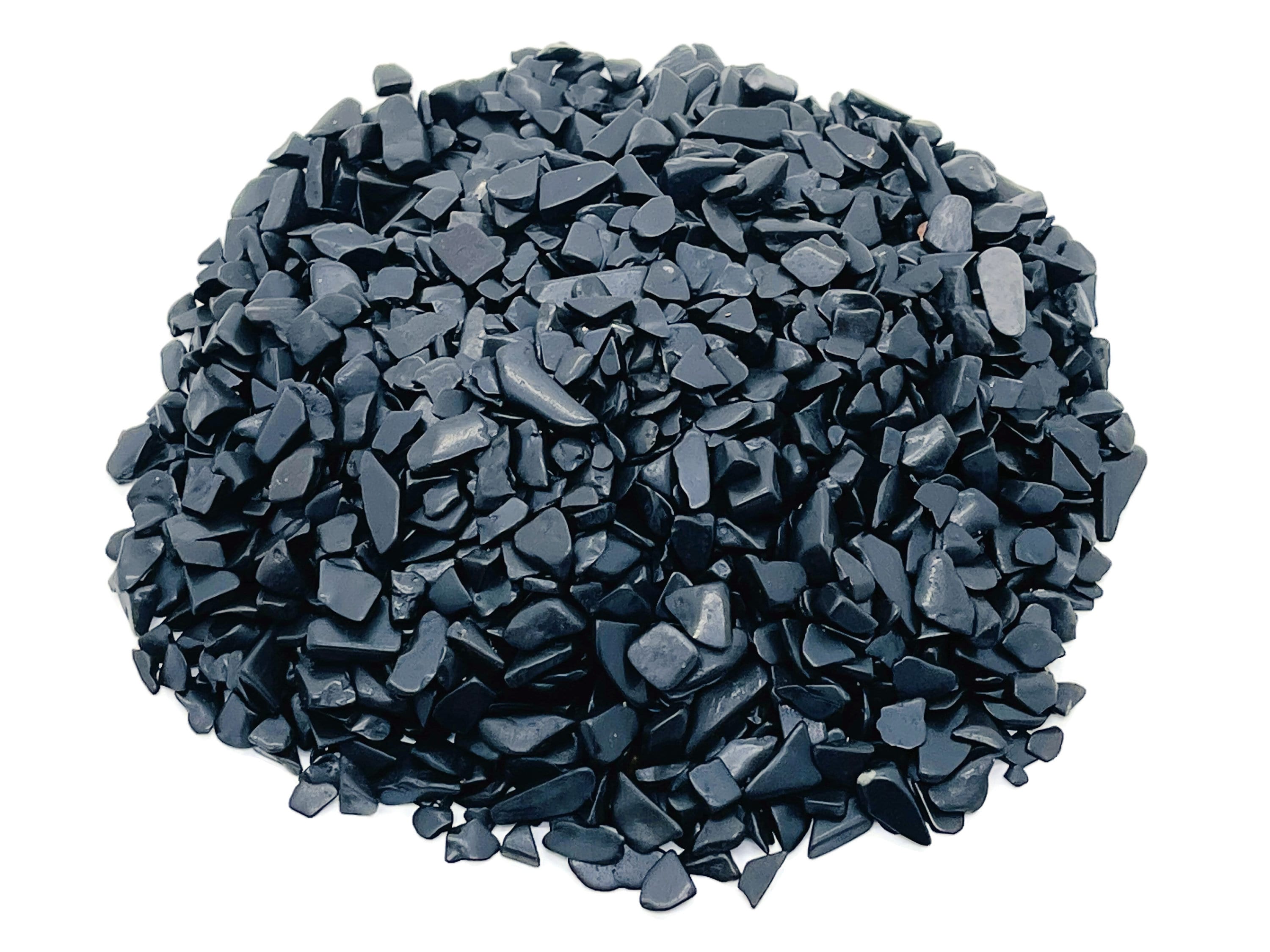 Shungite Chips – Gemstone Chips – Crystal Semi Tumbled Chips - Bulk Crystal - 5-7mm - Cp1208