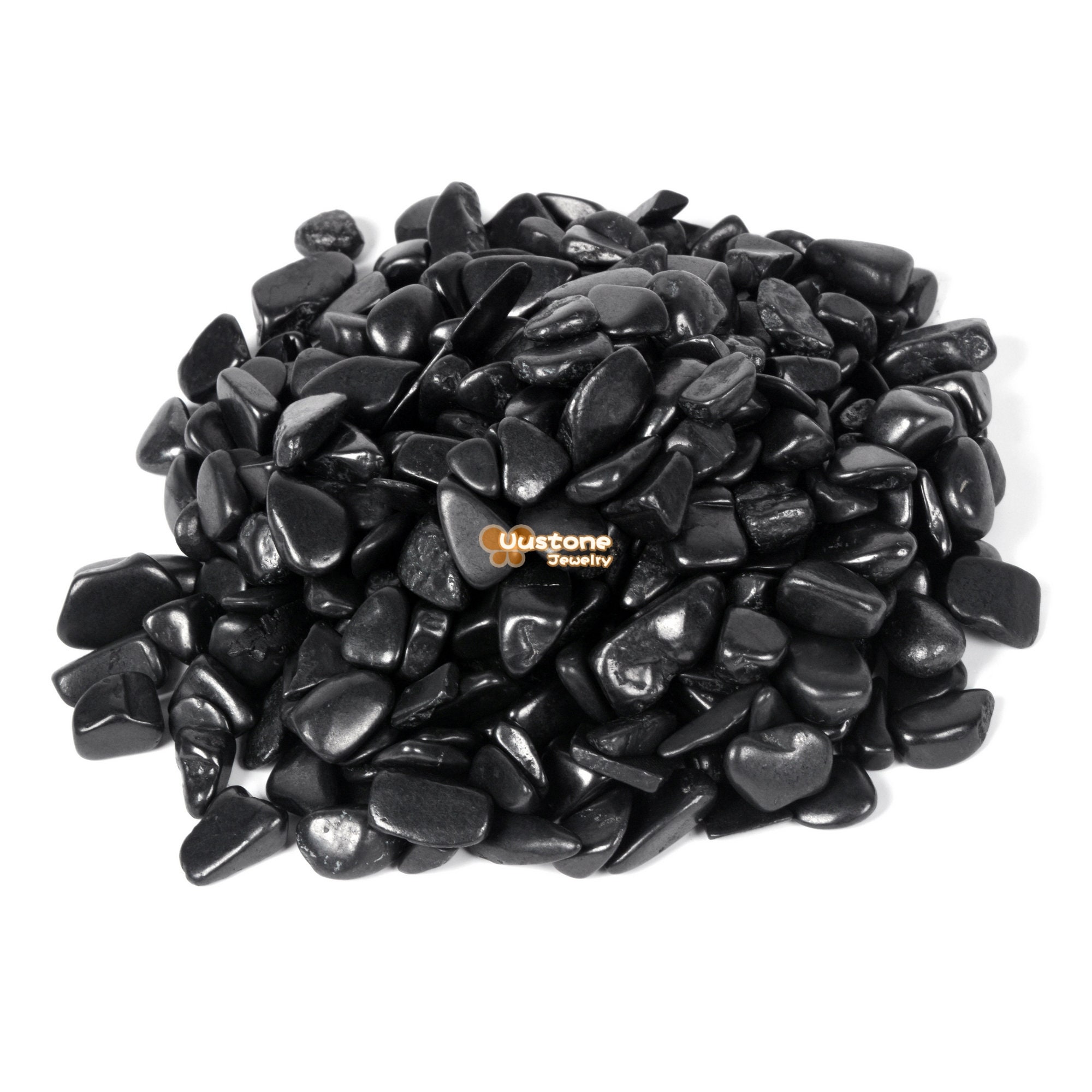Natural Shungite Polished Chips Crushed Tumbled Stone Crystal Healing Embellishments 100 Grams