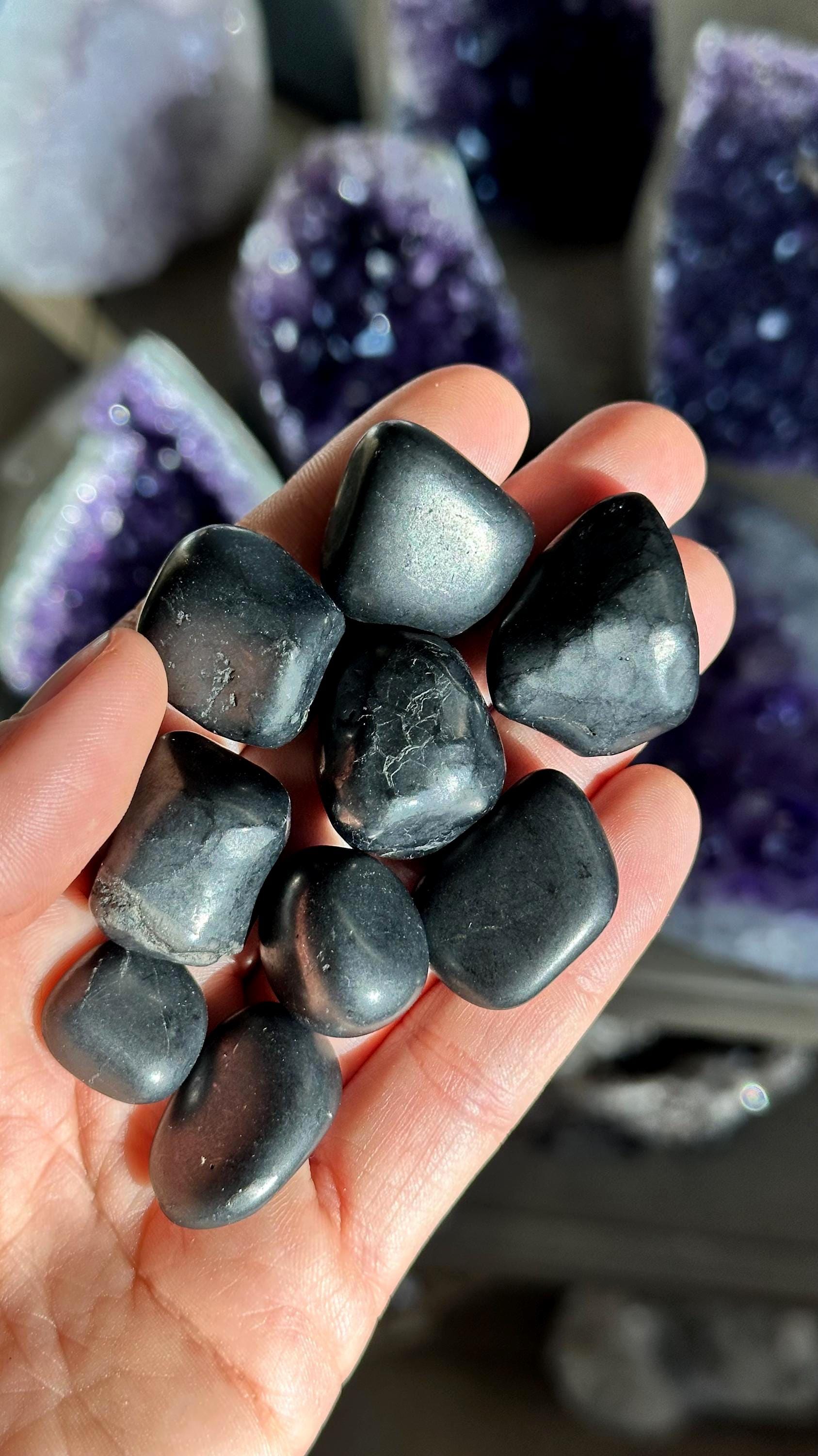 Tumbled Shungite, , Shungite Pebble, Emf Resisting, Cleansing, Detoxing
