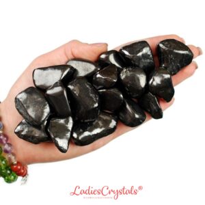 Shungite Tumbled Stone, Gift For Crystal Lovers, Natural Black Carbon Healing Gemstone Shungite Tumbled Stone, Gift For Crystal Lovers, Natural Black Carbon Healing Gemstone