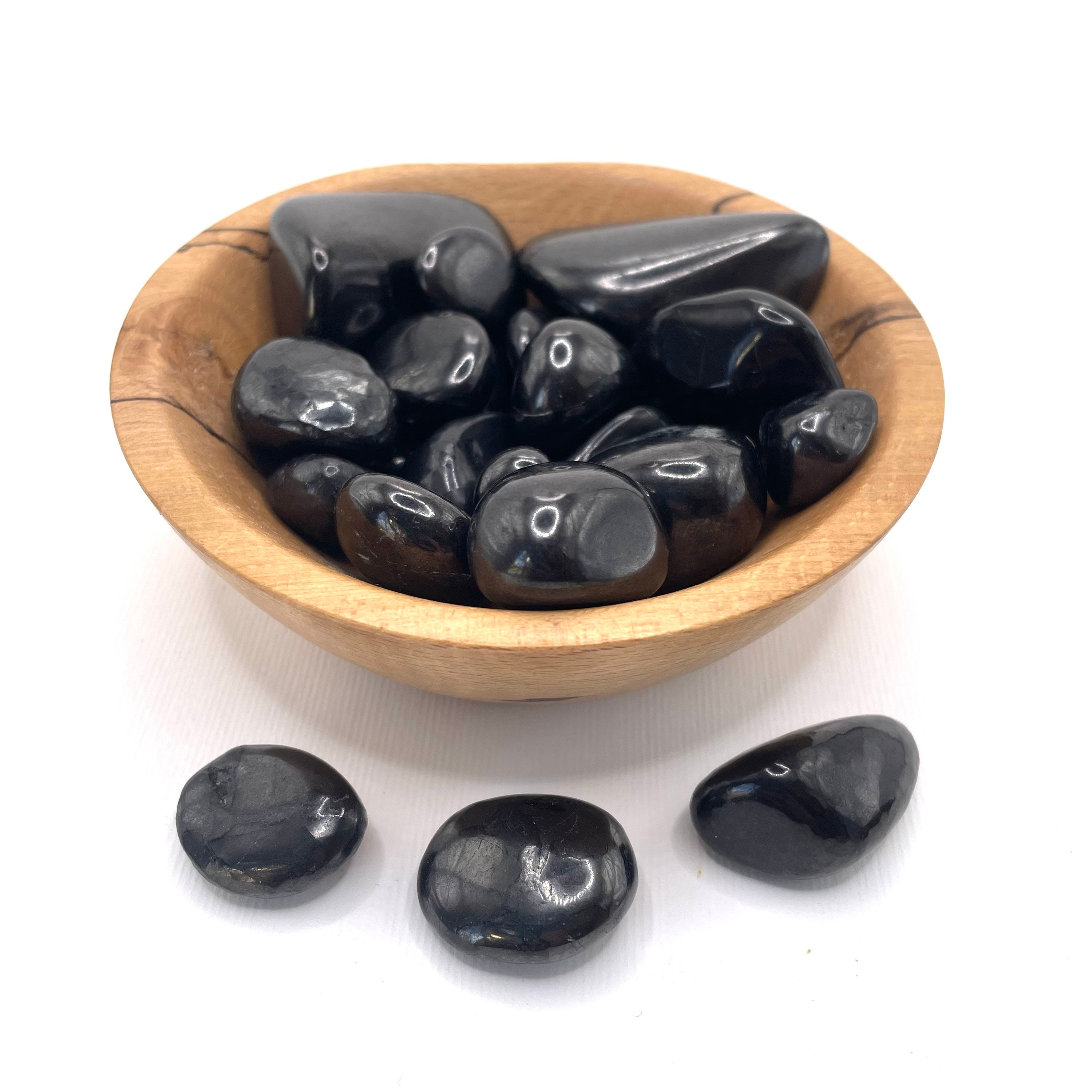 Shungite Tumbled Stone Polished Large Water Cleanser Anti Oxidants