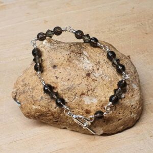 Smoky Quartz Bracelet. Crystal Reiki jewelry uk. Wire wrapped bracelet. Smoky Quartz Bracelet. Crystal Reiki jewelry uk. Wire wrapped bracelet.
