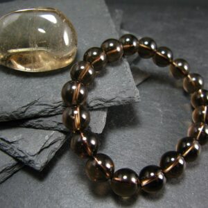 Smoky Quartz Genuine Bracelet ~ 7 Inches ~ 10mm Round Beads Smoky Quartz Genuine Bracelet ~ 7 Inches ~ 10mm Round Beads