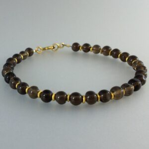 Bracelet smoky Quartz handmade unique gift for her or him smoky brown polished natural gemstone timeless classic DDP US paid Bracelet smoky Quartz handmade unique gift for her or him smoky brown polished natural gemstone timeless classic DDP US paid