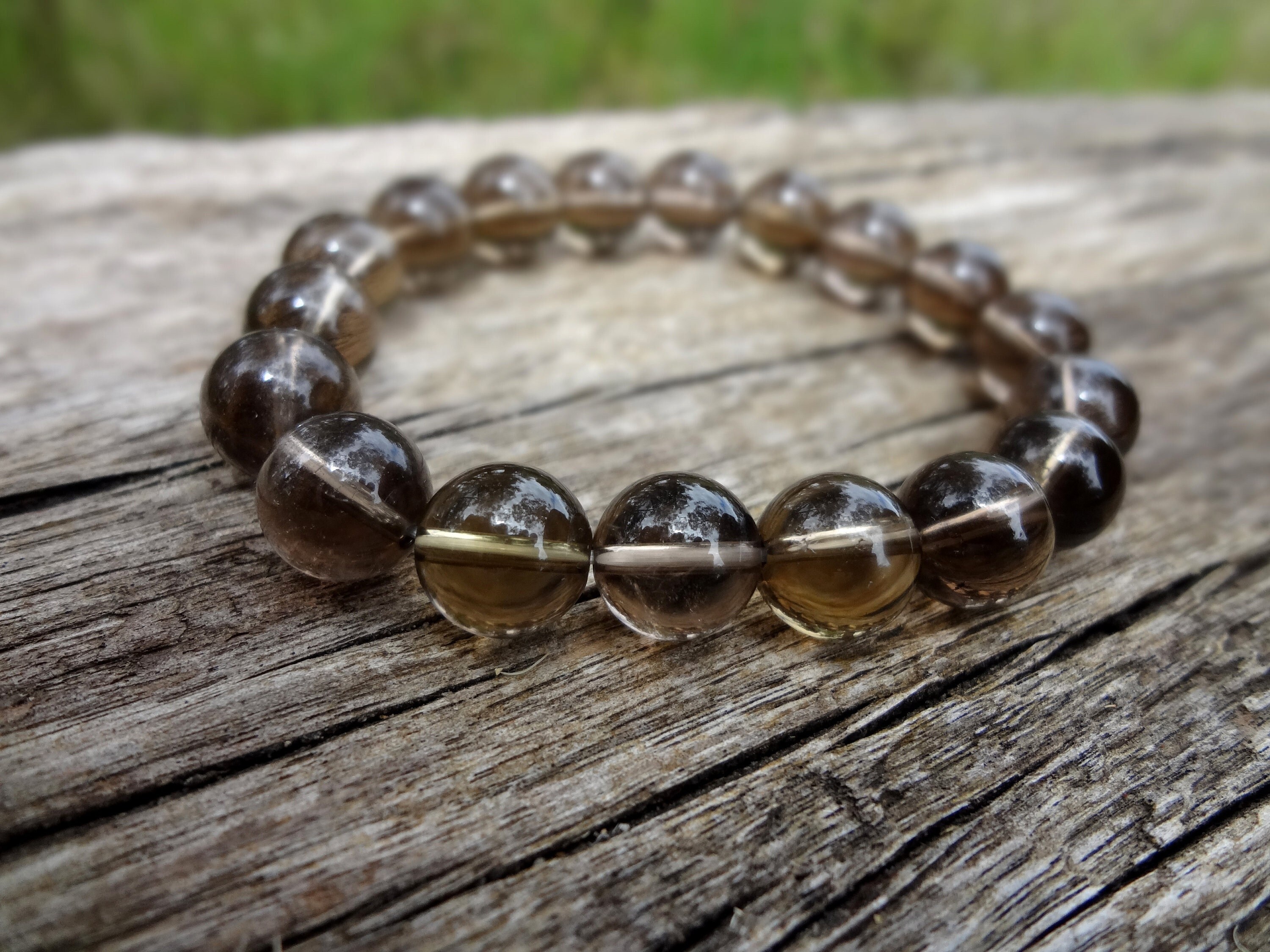 Smoky Quartz Bracelet. Natural Brown Gemstone Statement Bracelet Handmade In Australia By Miss Leroy.