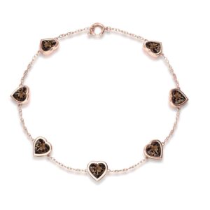 Natural Smoky Quartz Wedding Bracelet 925 Sterling Smoky Gemstone Bracelet Unique Heart Shape Bracelet Elegant Smoky Quartz Chain Bracelet Natural Smoky Quartz Wedding Bracelet 925 Sterling Smoky Gemstone Bracelet Unique Heart Shape Bracelet Elegant Smoky Quartz Chain Bracelet