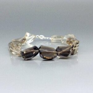 Statement bracelet smokey Quartz unique gift for her shaded faceted tumble stone natural gemstone handmade gemstone jewelry DDP US paid Statement bracelet smokey Quartz unique gift for her shaded faceted tumble stone natural gemstone handmade gemstone jewelry DDP US paid