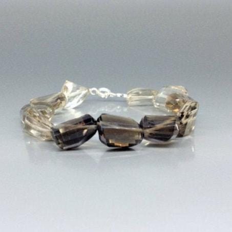 Statement Bracelet Smokey Quartz Unique Gift For Her Shaded Faceted Tumble Stone Natural Gemstone Handmade Gemstone Jewelry Ddp Us Paid