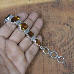 Smoky Quartz Sterling Silver Bracelet: Handmade Adjustable Gemstone Jewelry Smoky Quartz Sterling Silver Bracelet: Handmade Adjustable Gemstone Jewelry