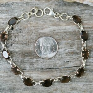 Smoky Quartz Bracelet - Sterling Silver Gemstone Bracelet Smoky Quartz Bracelet - Sterling Silver Gemstone Bracelet