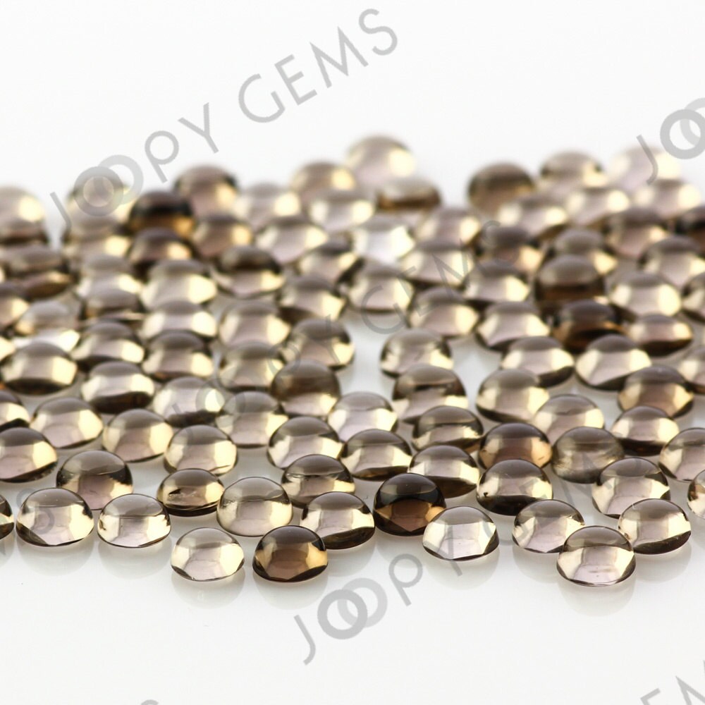 Smoky Quartz Cabochon 3mm Round - Per Stone Smoky Quartz Cabochon 3mm Round - Per Stone