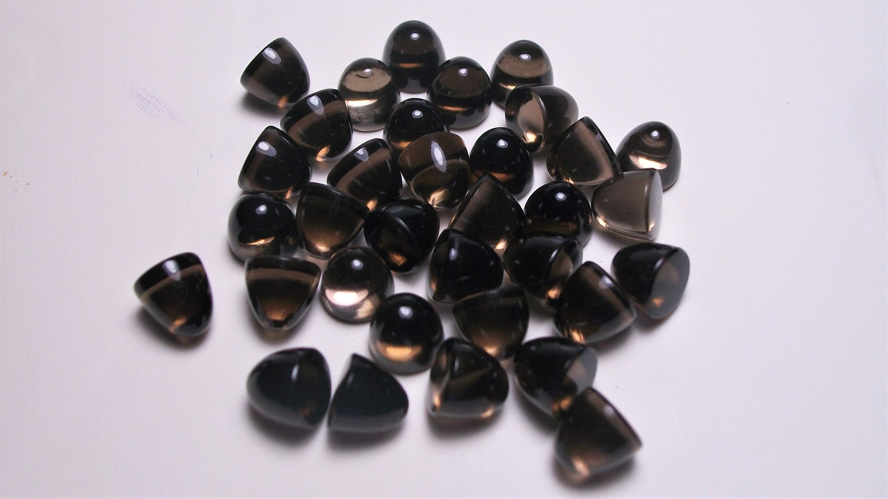 Aaa Quality Smoky Quartz Fancy Bullet Cabochon Gemstone,natural Smoky,smoky Quartz Gemstone,jewelry Making Stone,sizes 6x5.50,7x8,10x11 Mm .