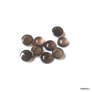 Smoky Quartz Cabochons: Aaa Quality Round Gemstones (6mm-8mm, 10 Pieces)