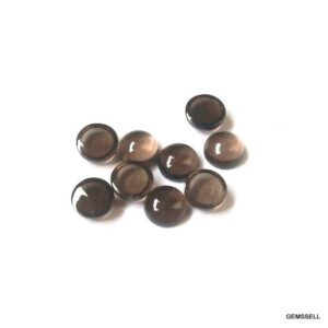 Smoky Quartz Cabochons: Aaa Grade Round Gemstones, 3-8mm (10 Pieces)