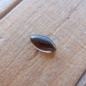 Natural Smoky Quartz Cabochon 15x8mm, Long Oval Smoky Quartz Pendant For Jewelry Making, Large Polished Gemstone Cabochon