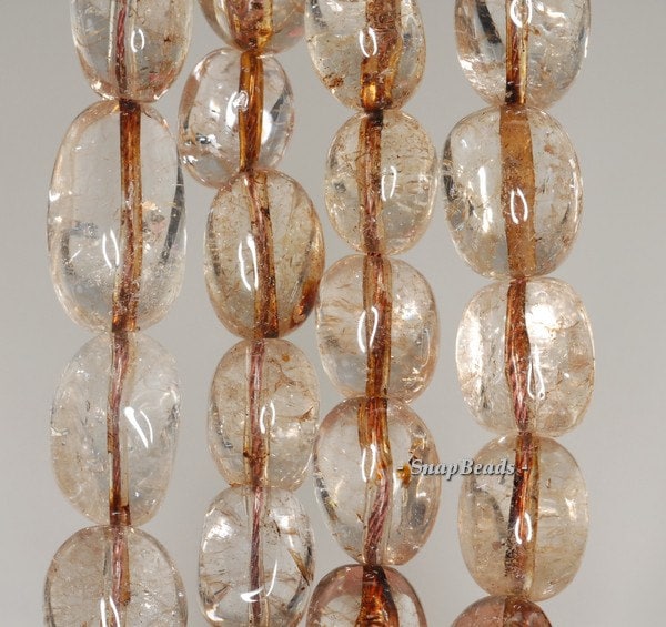 19x14mm Smoky Quartz Gemstone Nugget Loose Beads 7.5 Inch Half Strand (90191384-b10-517)