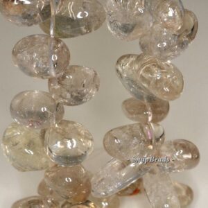 20x13-13x10mm Smoky Quartz Gemstone Pebble Nugget Loose Beads 7 Inch Half Strand (90191372-b10-519)