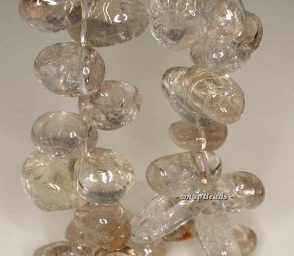 20x13-13x10mm Smoky Quartz Gemstone Pebble Nugget Loose Beads 7 Inch Half Strand (90191372-b10-519)
