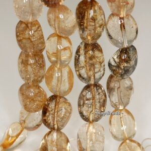 21x14-13x11mm Smoky Quartz Gemstone Nugget Loose Beads 7.5 Inch Half Strand (90190990-b39-582)