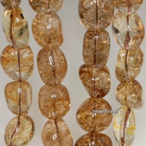 22x15-19x11mm Smoky Quartz Gemstone Nugget Loose Beads 7 Inch Half Strand (90191251-b23-540)