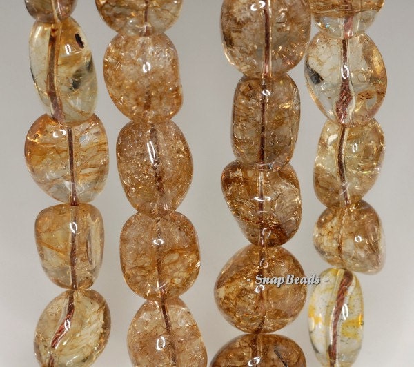 22x15-19x11mm Smoky Quartz Gemstone Nugget Loose Beads 7 Inch Half Strand (90191251-b23-540)