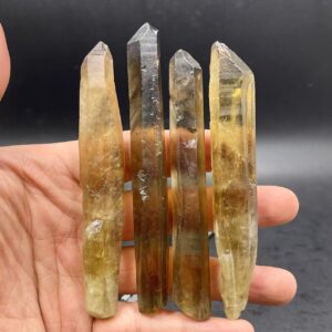 3.5"to4.5" Rare Long Smoky Quartz Point Raw Quartz Crystal Point Undrilled Smoky Rock Quartz Mystic Meditation Healing Cd