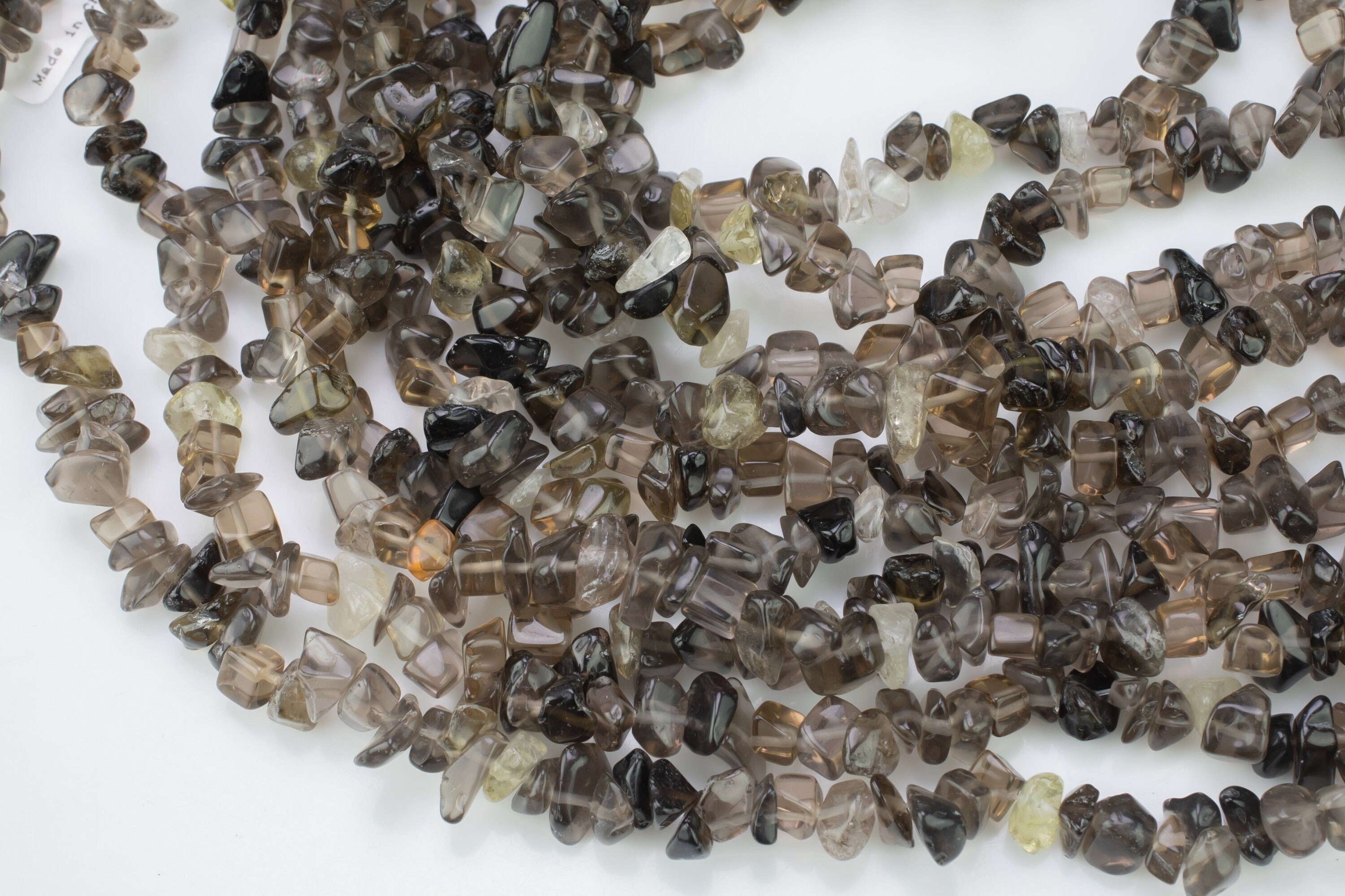 30"-32" Natural Smokey Quartz Chips Beads 6mm - 8mm - 32 Inch Strand Gemstone Beads