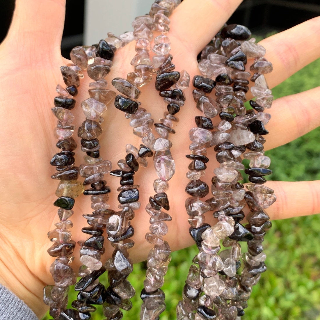 31 Inch Top Quality Natural Smoky Quartz Healing Gemstone Smooth Free-form Stone Chip Beads For Earrings Bracelet Charm Jewelry Making 31 Inch Top Quality Natural Smoky Quartz Healing Gemstone Smooth Free-form Stone Chip Beads For Earrings Bracelet Charm Jewelry Making