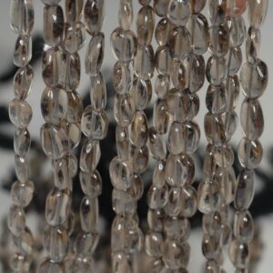 7x5-13x7mm Smoky Quartz Gemstone Pebble Nugget Loose Beads 13.5 Inch Full Strand (90184878-894)