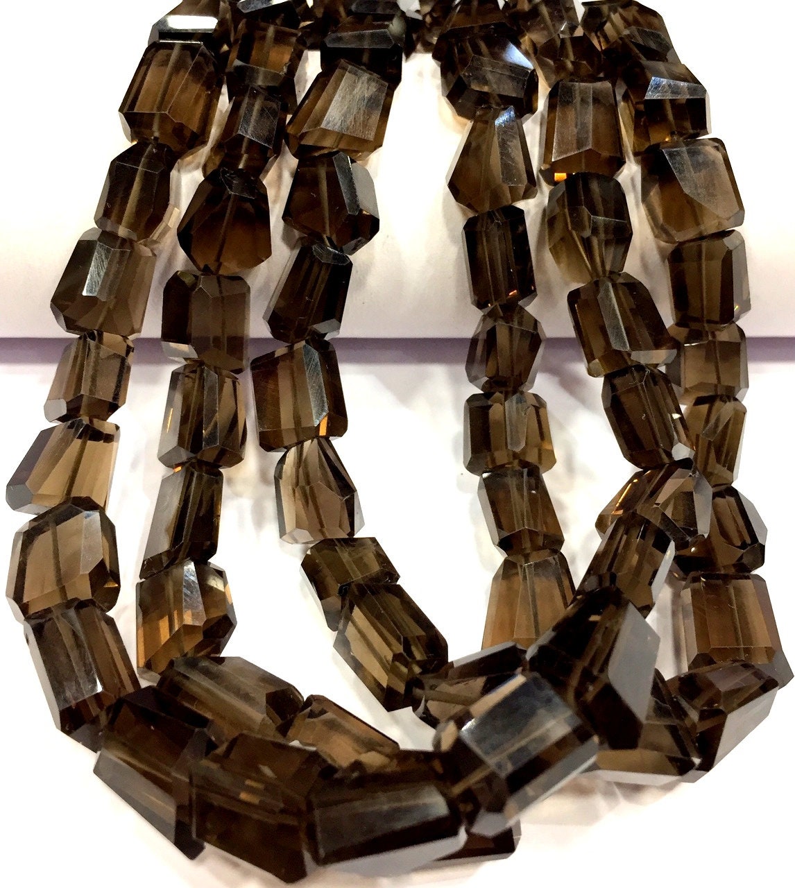 Aaa Quality~~natural Smoky Quartz Faceted Nuggets Beads Step Cut Nugget Shape Beads Smoky Quartz Gemstone Beads Wholesale Price Shop.