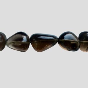 Bead Smoky quartz smooth tumbled nuggets 18x16 to 20x17mm approx. (pack of 5 pcs)