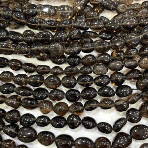 Independence Day Sale New Brand 14 Inch Smokey Quartz Nuggets Beads, Smokey Quartz Nuggets Tumbled Beads 8-12 Mm Approx
