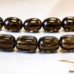 L/ Smoky Quartz 15x20mm Rectangle Nugget Beads 15.5" strand Size varies Enhanced quartz gemstone beads For Jewelry Designs