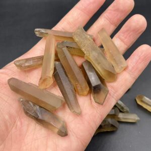 Raw Smoky Quartz Crystal Points Rough Bulk Quartz Sticks Loose Crystal Gemstone Supplies Undrilled Quartz Pendant Supplies 1/5/10pieces
