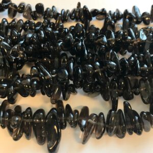 smokey quartz (3-8)x(11-21)mm nugget Natural Gemstone Bead -15.5 inch strand