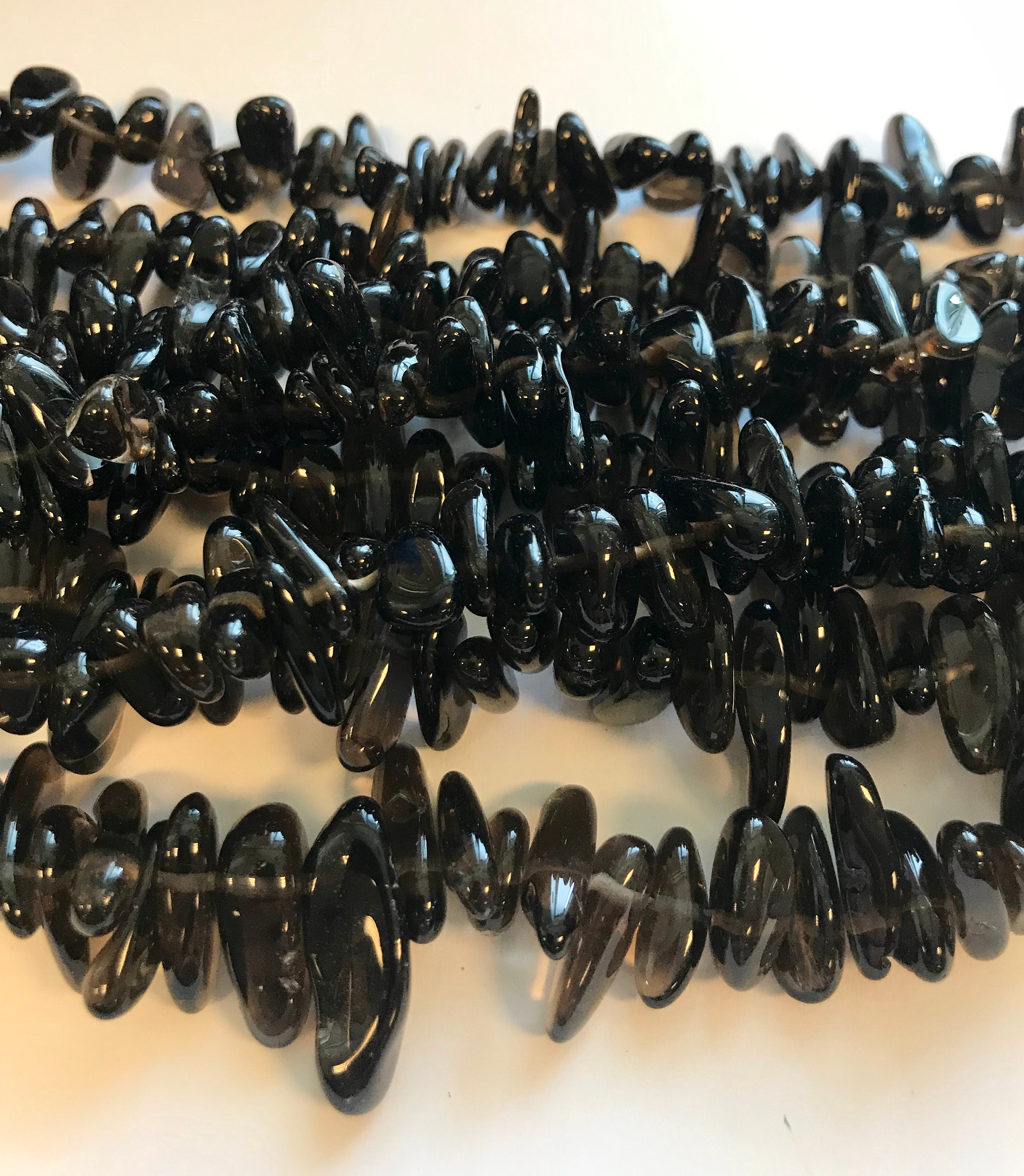 Smokey Quartz (3-8)x(11-21)mm Nugget Natural Gemstone Bead -15.5 Inch Strand