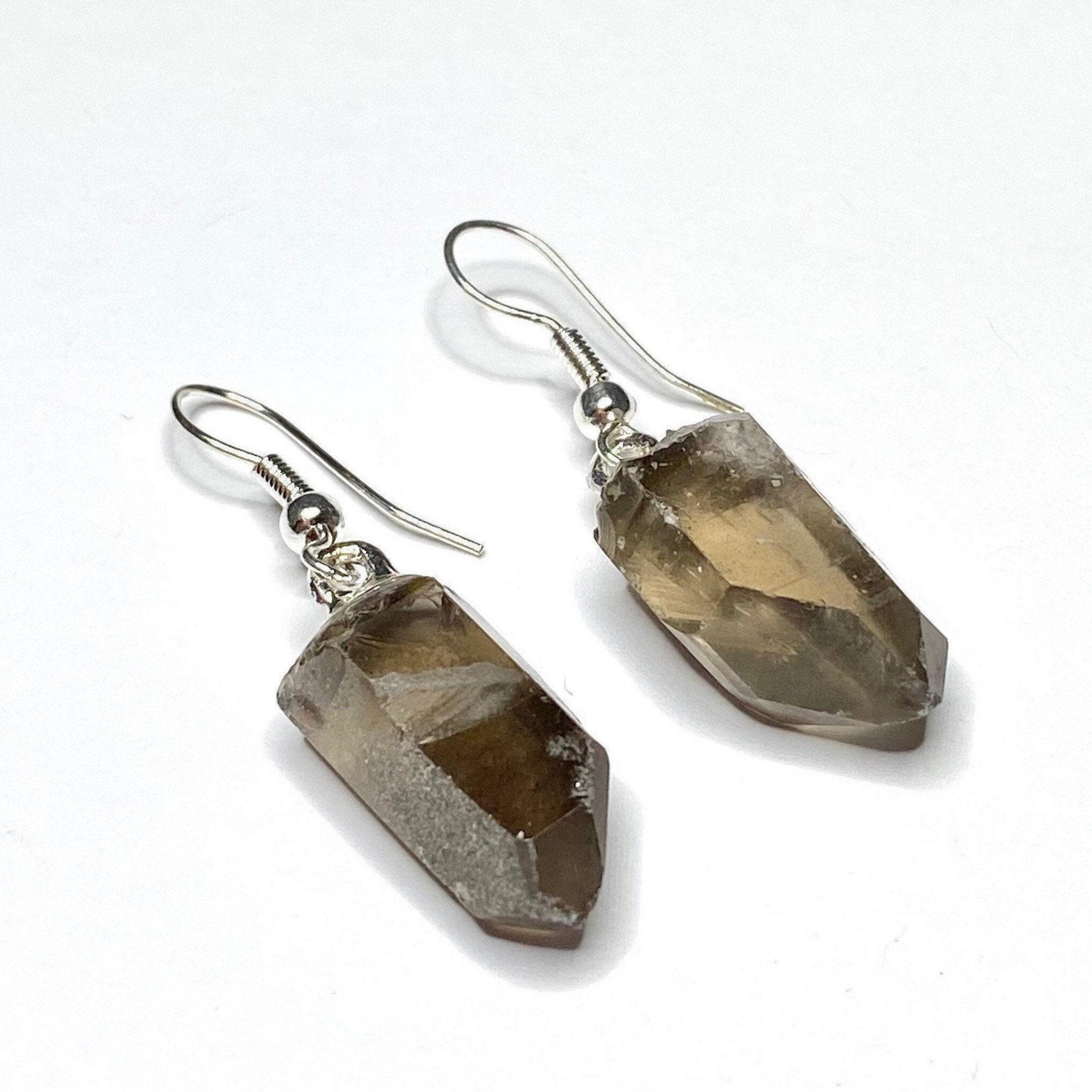 Smoky Quartz Dangle Earrings - Sterling Silver Gemstone Earrings Smoky Quartz Dangle Earrings - Sterling Silver Gemstone Earrings